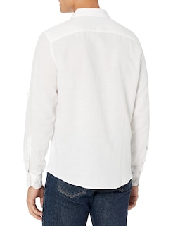 Foto 2 | Foto 2 | Camisa Perry Ellis De Manga Enrollada De Lino Liso Y Algodón Para Hombre - Venta Internacional.