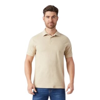 Foto 1 | Foto 1 | Playera Polo Piqué Para Caballero - Color Khaki - 100% Algodón