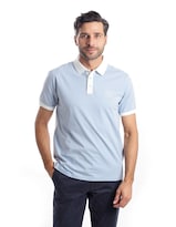 Playera Polo Hombre Kenneth Cole Kcpv25pol17 Azul Blanco Casual Algodón