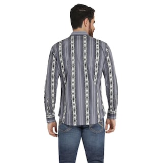 Foto 3 | Foto 3 | Camisa Vaquera Hombre Wrangler Regular Fit Manga Larga 366 Azul