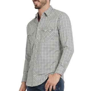 Foto 5 | Foto 5 | Camisa Vaquera Hombre Wrangler Slim Fit Manga Larga 433 Beige