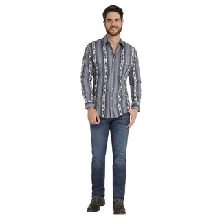 Foto 4 | Foto 4 | Camisa Vaquera Hombre Wrangler Regular Fit Manga Larga 366 Azul
