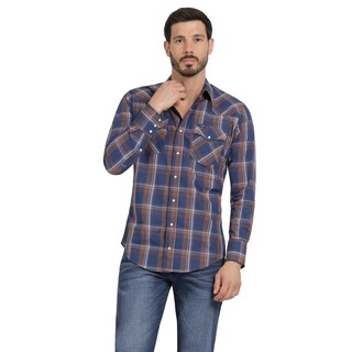 Foto 1 | Foto 1 | Camisa Vaquera Hombre Wrangler Regular Fit Manga Larga 340 Azul