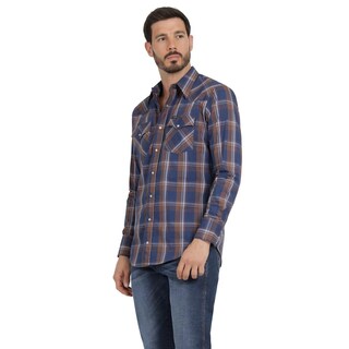 Foto 2 | Foto 2 | Camisa Vaquera Hombre Wrangler Regular Fit Manga Larga 340 Azul