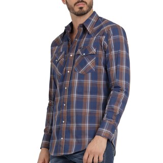 Foto 5 | Foto 5 | Camisa Vaquera Hombre Wrangler Regular Fit Manga Larga 340 Azul