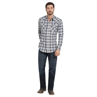Foto 4 | Foto 4 | Camisa Vaquera Hombre Wrangler Regular Fit Manga Larga 298 Azul