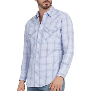 Foto 5 | Foto 5 | Camisa Vaquera Hombre Wrangler Slim Fit Manga Larga 447 Azul Cielo