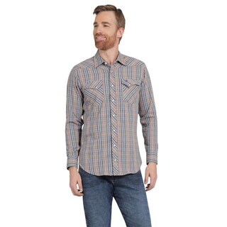 Foto 1 | Foto 1 | Camisa Vaquera Hombre Wrangler Slim Fit Manga Larga 432 Cafe