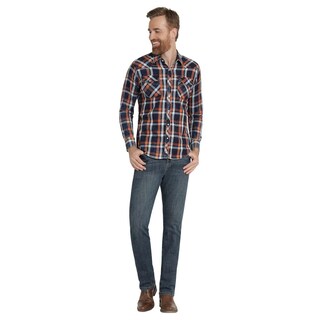 Foto 4 | Foto 4 | Camisa Vaquera Hombre Wrangler Slim Fit Manga Larga 440 Azul Marino