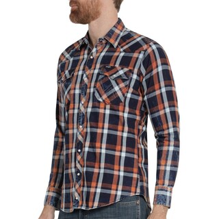 Foto 5 | Foto 5 | Camisa Vaquera Hombre Wrangler Slim Fit Manga Larga 440 Azul Marino
