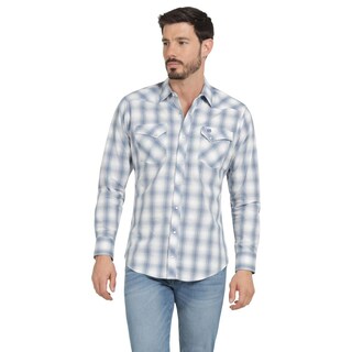 Foto 1 | Foto 1 | Camisa Vaquera Hombre Wrangler Slim Fit Manga Larga 434 Azul
