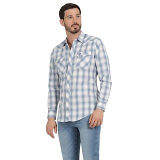 Foto 2 | Foto 2 | Camisa Vaquera Hombre Wrangler Slim Fit Manga Larga 434 Azul