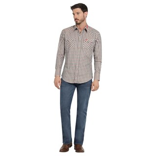 Foto 4 | Foto 4 | Camisa Vaquera Hombre Wrangler Regular Fit Manga Larga 380 Cafe