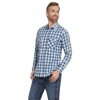 Foto 2 | Foto 2 | Camisa Vaquera Hombre Wrangler Regular Fit Manga Larga 343 Azul