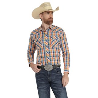 Foto 1 | Foto 1 | Camisa Vaquera Hombre Wrangler Slim Fit Manga Larga 450 Naranja