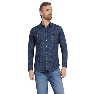 Foto 1 | Foto 1 | Camisa Vaquera Hombre Wrangler Regular Fit Manga Larga 375 Azul