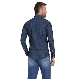 Foto 3 | Foto 3 | Camisa Vaquera Hombre Wrangler Regular Fit Manga Larga 375 Azul