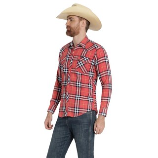 Foto 2 | Foto 2 | Camisa Vaquera Hombre Wrangler Slim Fit Manga Larga 444 Rojo