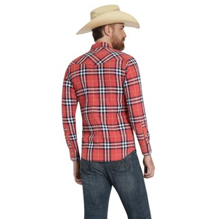 Foto 3 | Foto 3 | Camisa Vaquera Hombre Wrangler Slim Fit Manga Larga 444 Rojo
