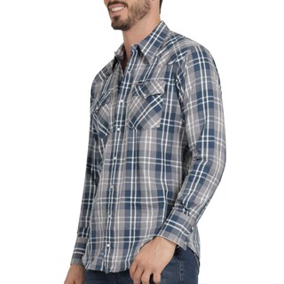 Foto 5 | Foto 5 | Camisa Vaquera Hombre Wrangler Regular Fit Manga Larga 301 Gris
