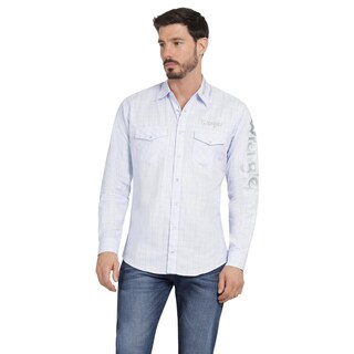 Foto 1 | Foto 1 | Camisa Vaquera Hombre Wrangler Regular Fit Manga Larga 361 Azul
