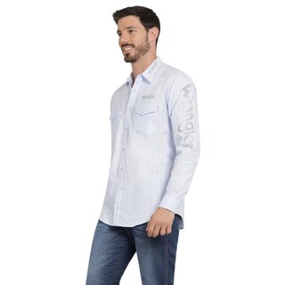 Foto 2 | Foto 2 | Camisa Vaquera Hombre Wrangler Regular Fit Manga Larga 361 Azul
