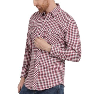 Foto 5 | Foto 5 | Camisa Vaquera Hombre Wrangler Slim Fit Manga Larga 428 Vino