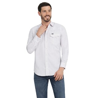 Foto 1 | Foto 1 | Camisa Vaquera Hombre Wrangler Slim Fit Manga Larga 344 Blanco