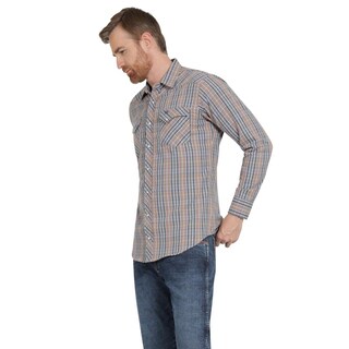 Foto 2 | Foto 2 | Camisa Vaquera Hombre Wrangler Slim Fit Manga Larga 432 Cafe