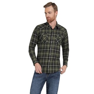 Foto 1 | Foto 1 | Camisa Vaquera Hombre Wrangler Regular Fit Manga Larga 354 Verde