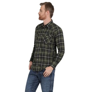 Foto 2 | Foto 2 | Camisa Vaquera Hombre Wrangler Regular Fit Manga Larga 354 Verde