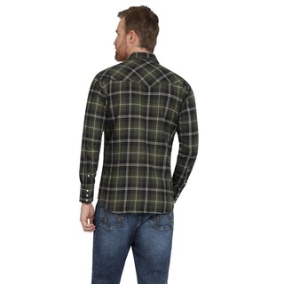 Foto 3 | Foto 3 | Camisa Vaquera Hombre Wrangler Regular Fit Manga Larga 354 Verde