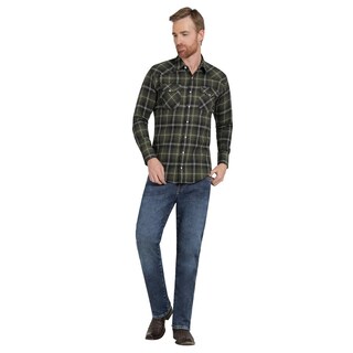 Foto 4 | Foto 4 | Camisa Vaquera Hombre Wrangler Regular Fit Manga Larga 354 Verde