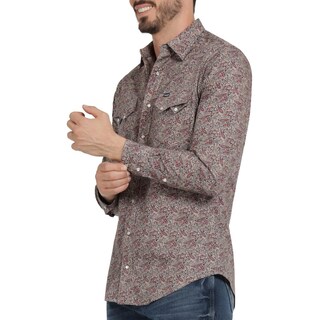Foto 5 | Foto 5 | Camisa Vaquera Hombre Wrangler Slim Fit Manga Larga 371 Beige