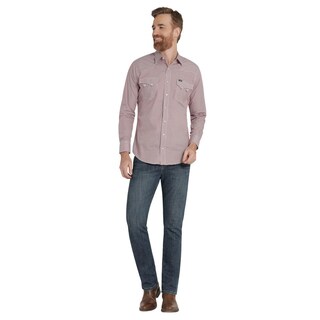 Foto 4 | Foto 4 | Camisa Vaquera Hombre Wrangler Slim Fit Manga Larga 374 Rojo