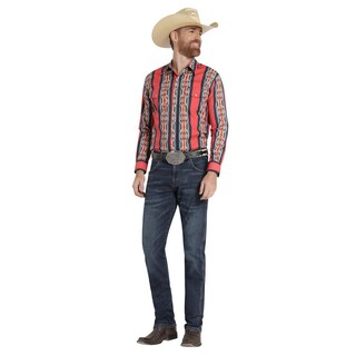 Foto 4 | Foto 4 | Camisa Vaquera Hombre Wrangler Regular Fit Manga Larga 363 Rojo