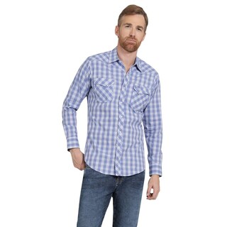 Foto 1 | Foto 1 | Camisa Vaquera Hombre Wrangler Slim Fit Manga Larga 448 Azul
