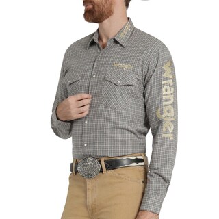 Foto 5 | Foto 5 | Camisa Vaquera Hombre Wrangler Regular Fit Manga Larga 360 Gris