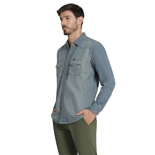 Foto 2 | Foto 2 | Camisa Casual Hombre Lee Slim Fit 244 Azul Marino