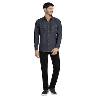 Foto 4 | Foto 4 | Camisa Casual Hombre Lee Slim Fit 176 Azul Marino