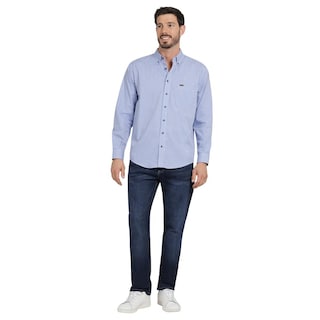 Foto 4 | Foto 4 | Camisa Clásica Hombre Lee Regular Fit 212 Azul