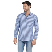 Camisa Casual Hombre Lee Slim Fit 259 Azul