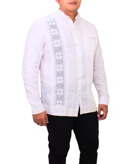 Foto 2 | Foto 2 | Guayabera Teya Artesanal De Lino Manga Larga Para Hombre