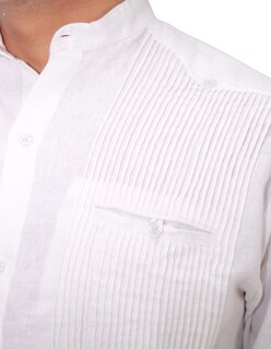 Foto 4 | Foto 4 | Guayabera Teya Artesanal De Lino Manga Larga Para Hombre