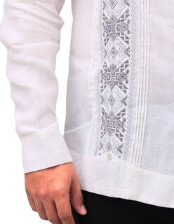 Foto 5 | Foto 5 | Guayabera Teya Artesanal De Lino Manga Larga Para Hombre