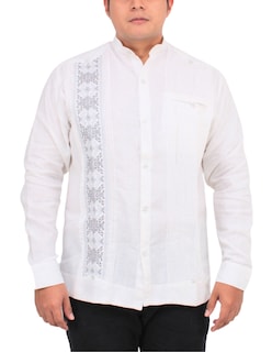 Foto 1 | Foto 1 | Guayabera Teya Artesanal De Lino Manga Larga Para Hombre
