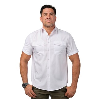 Foto 1 | Foto 1 | Camisa Huggo Valentino Manga Corta Tipo Pescador Blanco Hvss115-01