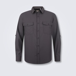 Foto 4 | Foto 4 | Camisa Huggo Valentino Manga Larga Tipo Pescador Gris Hvls114-02