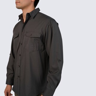 Foto 5 | Foto 5 | Camisa Huggo Valentino Manga Larga Tipo Pescador Gris Hvls114-02