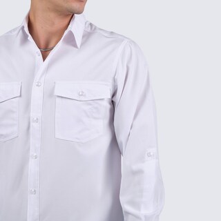 Foto 3 | Foto 3 | Camisa Huggo Valentino Manga Larga Tipo Pescador Blanca Hvls114-01